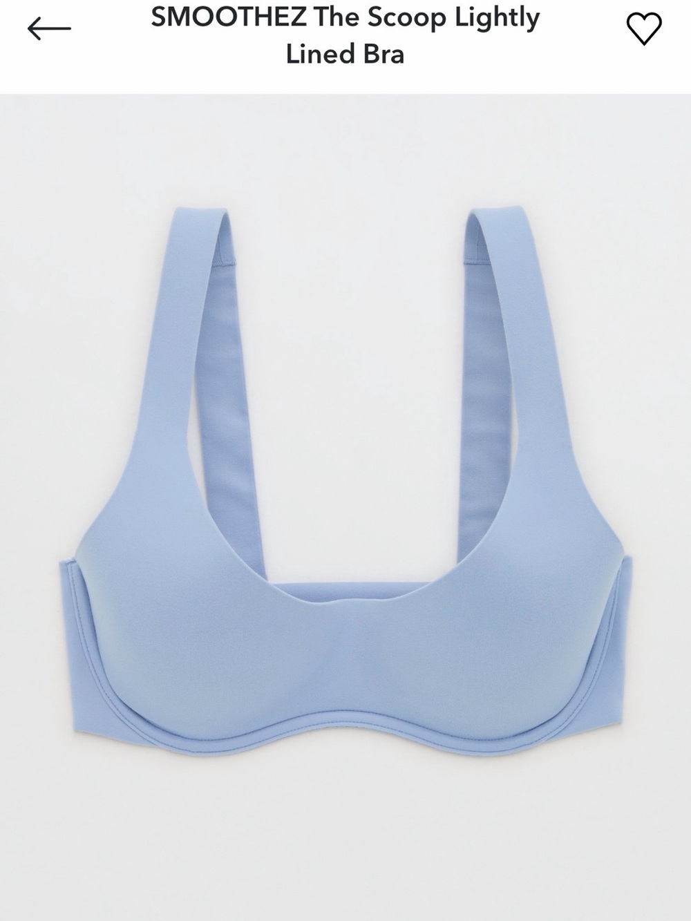 aerie smoothies lightly lined bra